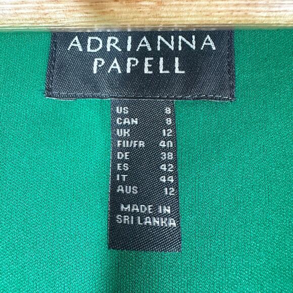 Adrianna Papell Tie Waist Pencil Midi Dress Size US 8 Green Business Casual - Picture 3 of 10